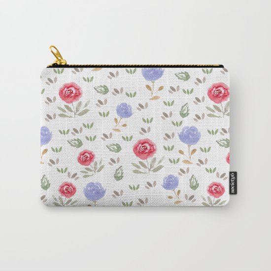 Watercolor . Floral pattern 3 Carry-All Pouch