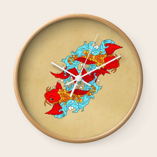 gold fish Wall Clock