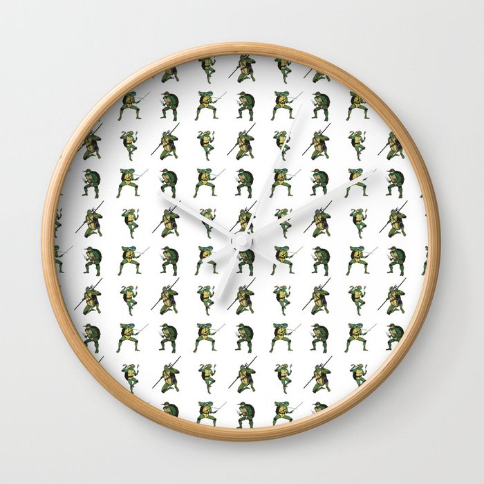 Ninja Turtle Pattern Wall Clock