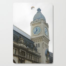 Paris Gare de Lyon | Clock tower and facade of the parisian train station Cutting Board