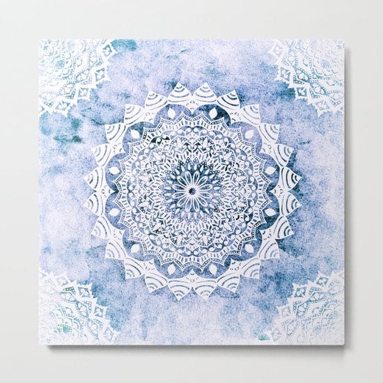 BLUE SKY MANDALA Metal Print