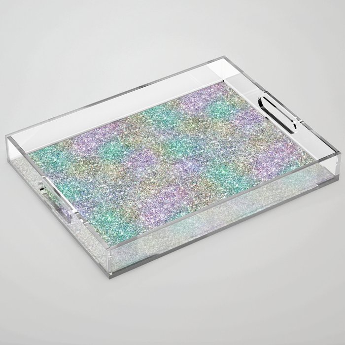 Glam Iridescent Glitter Acrylic Tray