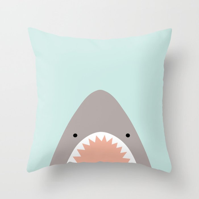 shark attack Throw Pillow