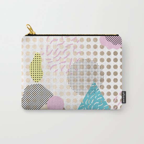 Simply Metallic Memphis Dots Carry-All Pouch