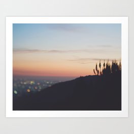 LA. Canyon Sunset Art Print