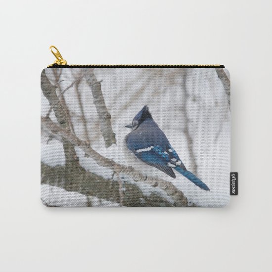 Winter's Cold (American Blue Jay) Carry-All Pouch