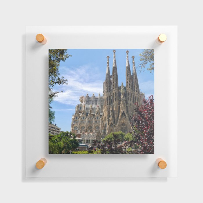 Spain Photography - Beautiful Basilica In Barcelona Floating Acrylic Print