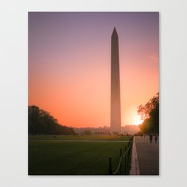 Washington Monument at Sunset Canvas Print