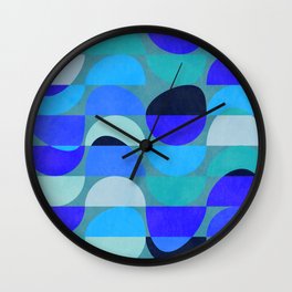 abstract retro ocean waves 1 Wall Clock