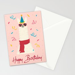 Happy birthday lama (llama) Stationery Card