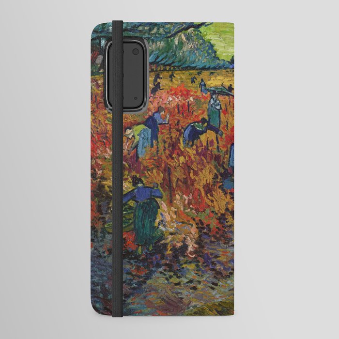 Vincent van Gogh's The Red Vineyard (1888) famous landscape painting Android Wallet Case