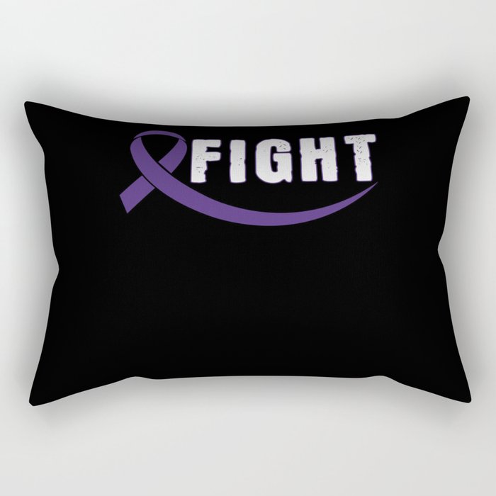 Purple November Fight Pancreatic Cancer Awareness Rectangular Pillow