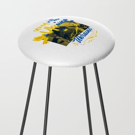 Stand With Ukraine Girl Counter Stool