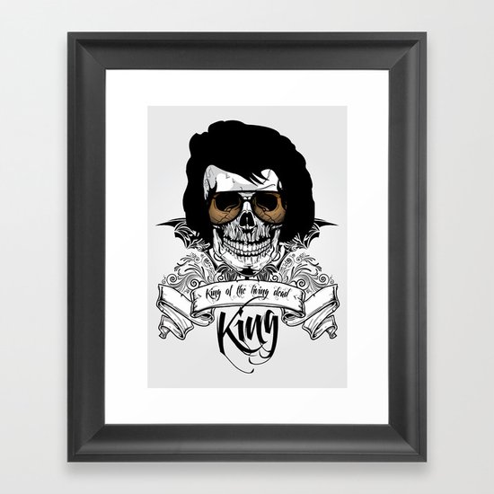 Elvis Presley | The King of the Living Dead Framed Art Print