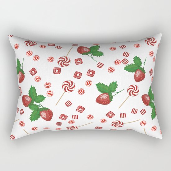 Candy lollipops Strawberry sweets Rectangular Pillow