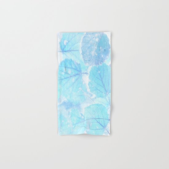 Blue autumn leaves Hand & Bath Towel