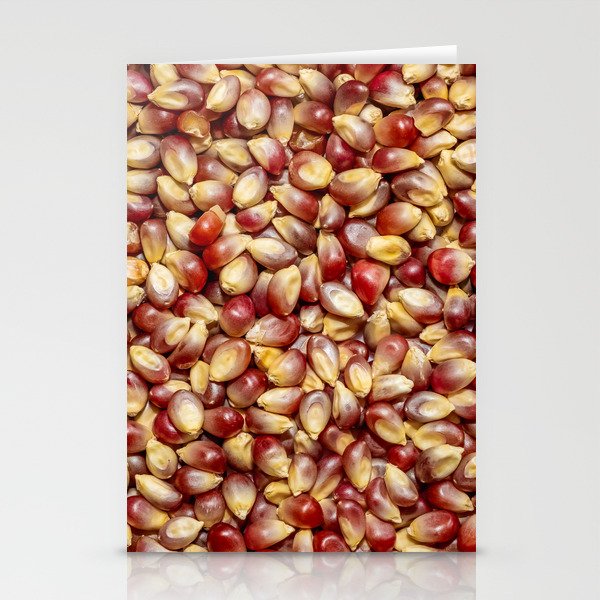 Purple and Rouge Popcorn Kernels Food Photograph Pattern Design Stationery Cards