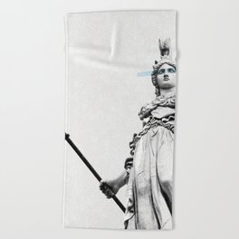 Athena the goddess of wisdom Beach Towel