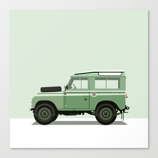 Car illustration - land rover Canvas Print