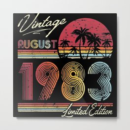 Vintage 37th birthday gift Metal Print