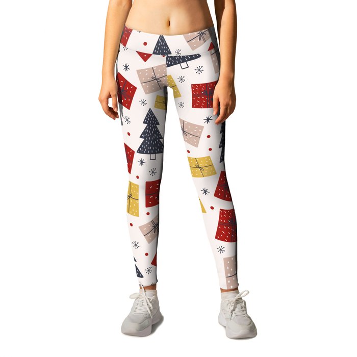 Christmas Xmas Pattern  Leggings