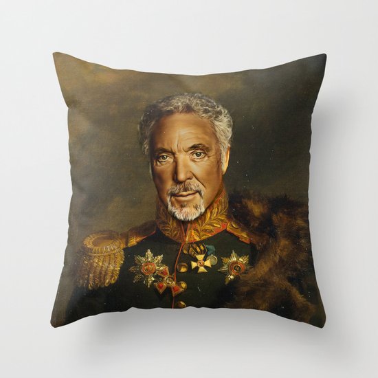 Sir Tom Jones - replaceface Throw Pillow