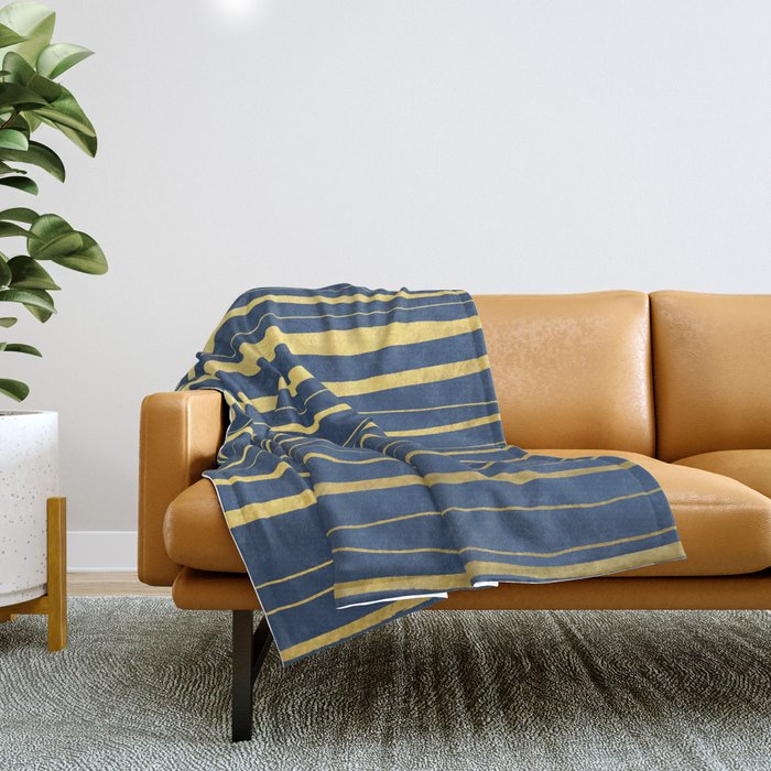 Navy and on sale gold blanket