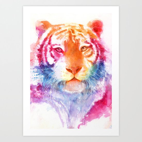 Rainbow stripes Art Print