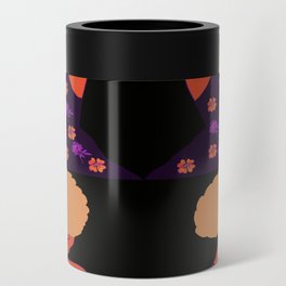 Woman At The Meadow Vintage Dark Style Pattern 15 Can Cooler