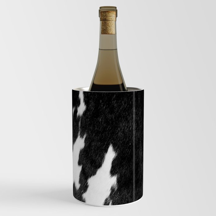 Black and White Faux Animal Fur (xii 2021) Wine Chiller