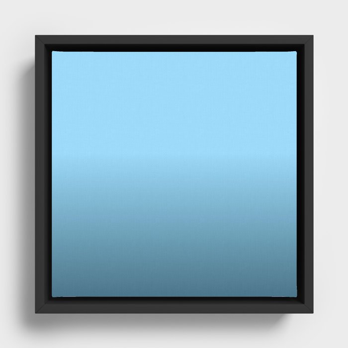 SKY BLUE OMBRE PATTERN Framed Canvas