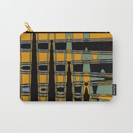 Waves of Orange and Black Carry-All Pouch