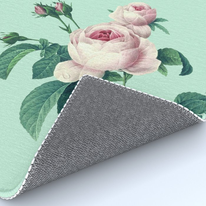 Roses Mint Green + Pink Rug by naturemagick | Society6