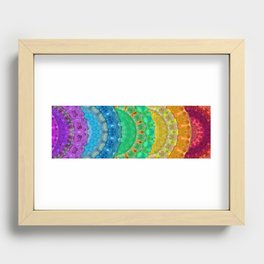 Colorful Chakra Mandala 4 by Sharon Cummings Recessed Framed Print