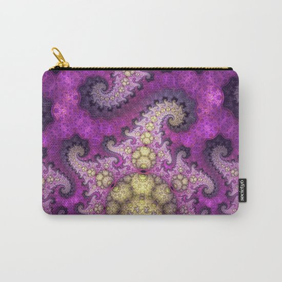 Dragon spirals and orbs in pink, purple and yellow Carry-All Pouch
