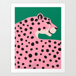 The Stare 3: Pink Cheetah Edition Art Print