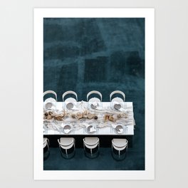 Dinner in the Water Art Print | Beauty, Dreamy, Bird View, Tablescape, Birthday, Party, Unique, Photo, Celebration, Table 