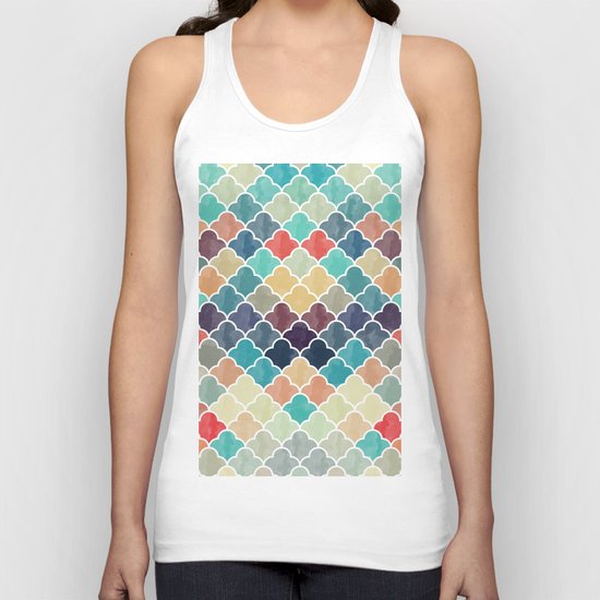 Watercolor Lovely Pattern VVXI Unisex Tank Top