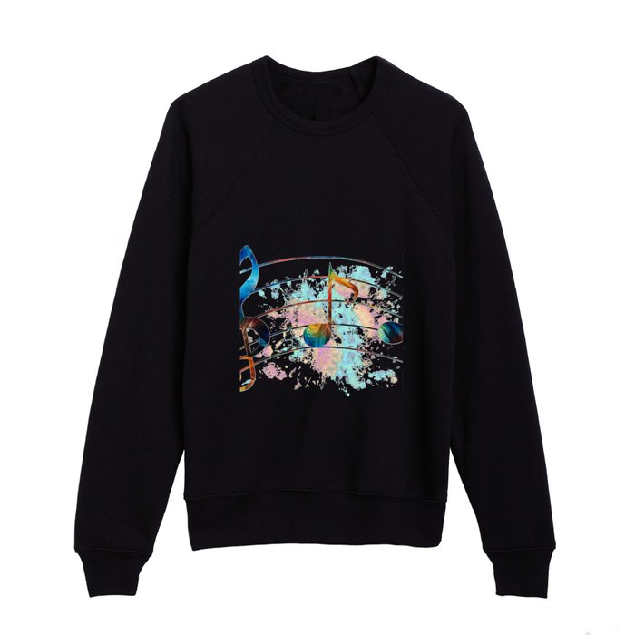 Magical Musical Notes - Colorful Music Art by Sharon Cummings Kids Crewneck
