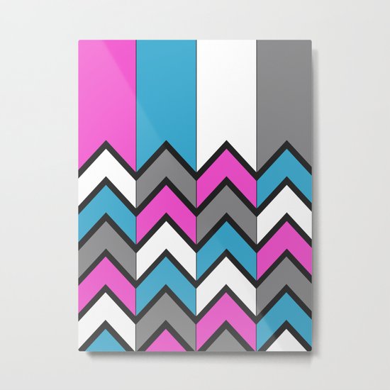 Broken Chevron (Multi) Metal Print