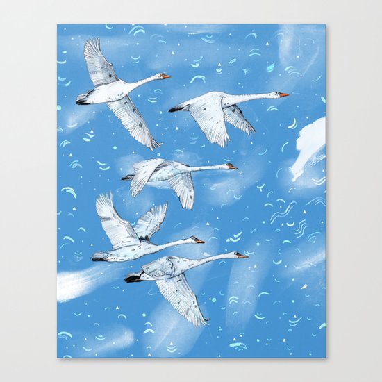 Swans Canvas Print