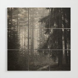 The Forest (Black and White) Wood Wall Art