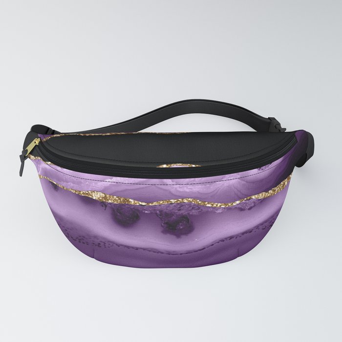 Purple & Gold Agate Texture 13 Fanny Pack
