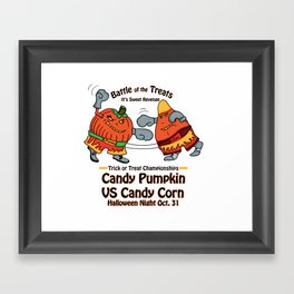 Candy Corn vs Candy Pumpkin Framed Art Print