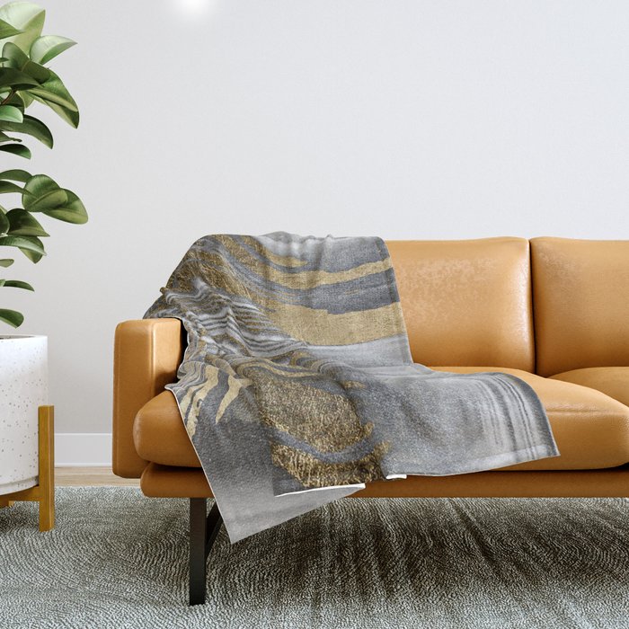 Abstract paint modern Throw Blanket by mmartabc Society6