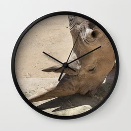 White Rhino Wall Clock