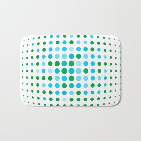 Green and blue optic Bath Mat