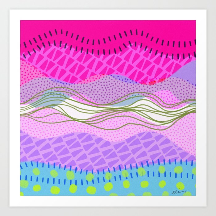 "Mermaid Ocean" Abstract Art Print