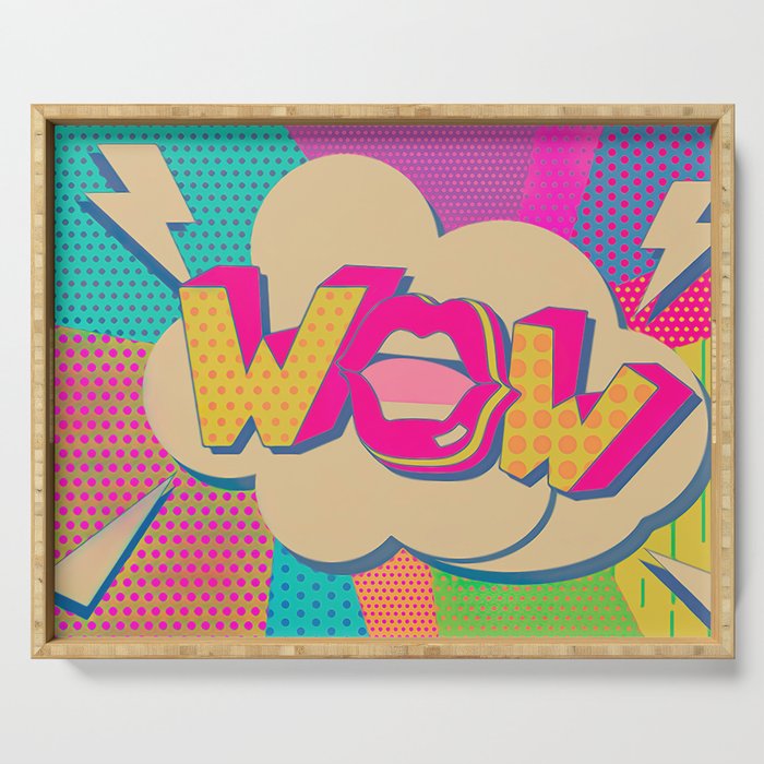 WOW New Wave 80 pink, dreams, pastel, love, cute,  Serving Tray