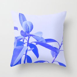 Rubber Plant Riso Throw Pillow
